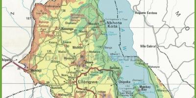 خريطة خريطة المادية ملاوي